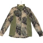 Cabela's Colorblock Fleece Jacket Women M Green Full Zip Outdoor Camping Travel Photo 0