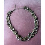 Topshop Gold Silver Distressed Mixed Metals Chunky Double Chain Link Necklace Photo 3