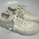 Vans all white old skool sneakers size 7.5 Photo 0