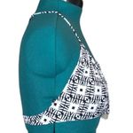 Old Navy  Racer Halter Black Geometric Swimsuit Top Photo 1