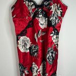 Apt. 9  Red Satin Floral Lace Slip Dress - Size Medium Photo 2