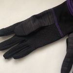 NWOT Black Light Gloves with Purple Trim Photo 1