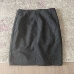 Banana Republic  Women's Wool Blend Grey Dark Heather Zipper Skirt Sz 0 Photo 5