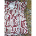 MICHELLE MCDOWELL Marley Touchdown Top In Crimson/White Ruffle Sleeves Size M Red Size M Photo 7