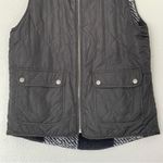 Thread and Supply NWOT Reversible Black/White Plaid Sherpa Fuzzy Vest Size Small Photo 4
