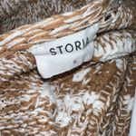 Storia These Three Boutique Brown & White Flower Crop Sweater Photo 2