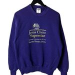 1997 Vintage 90s Jesus Christ Superstar Crewneck Sweatshirt Blue Medium M Photo 0