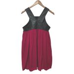 Funktional Dress Silk Lambskin Leather Black Pink Sleeveless Y2K Women's Medium Photo 4