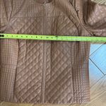 Isaac Mizrahi  Quilted Leather Jacket in rich Carmel color NWOT Photo 6