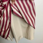 Loft  Tank Dress in a Maroon and Cream Chevron Striped Printed Pattern Photo 5