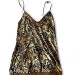Vtg Weavers Girl Camisole M Boho Floral Lace‎ Trim Y2K Retro Tank Top Babydoll Brown Size M Photo 0