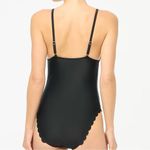 J.Crew Scalloped one-piece swimsuit black size XXL 2XL Photo 1