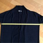 Gap Open Front Long, Flowy, Lightweight Cardigan, Ribbed Sleeves, Black, Size L Photo 8