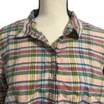 J.Crew Womens Plaid Cotton Silk Blend Classic Fit Tunic Top Blouse Sz XL Preppy Photo 0