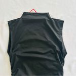 Macy's NWT Small Little Black Dress Solid Ruched Sides High Neck Sleeveless Knee Length Photo 1