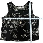 Susan Graver Modern Essentials Size M Womens Floral Knit Tank Black White fresh Size M Photo 6