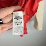 Free People We the Free 3/4 Top Heart of Mine Cotton Flounce-Hem Colorblock Red Photo 6