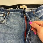 Alice + Olivia Amazing Removed Waistband Genevive High Waist Straight Leg Jeans Photo 4