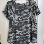 Oversized CAMO polyester rayon spandex blend short sleeve T Photo 6