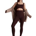 Madewell MWL UNITARD TANK FLEX ALL IN ONE LEGGINGS CUTOUT RAISIN XXL Photo 2
