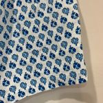 J.Crew Linen Blend Blue White Tile Print Shorts SZ S Summer Vacation Beachwear Photo 5