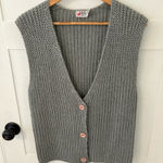 CRAZY HORSE  Vintage Angora Blend Chunky Knit Sweater Vest. Possible Medium. Photo 0