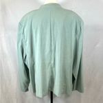 Lady Dorby seafoam mint green zip up blazer jacket size 28W Photo 4