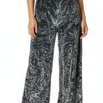 Pretty Little Thing Crushed Velvet Wide Leg Palazzo Pants Womens 12 Silver NYE Photo 0