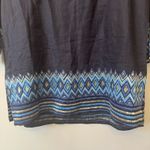 Calypso St. Barth  Womens Navy Linen Resort Embroidered Tunic Blouse Dress Size M Photo 8