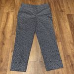 Chico's  Womens Navy Blue White Polka Dot High Waist Capri Ankle Pants 6 Small Photo 0