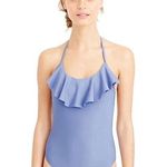 J.Crew NWT  Ruffle One-Piece Bathing Suit NAVY Sz8 Photo 0