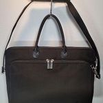 Hobo International  Nylon Padded Shoulder Laptop Bag Tote Leather Handles Photo 0