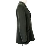 Eddie Bauer Vintage 90s AKA olive green 100% wool jersey knit jacket size 8 M Photo 3