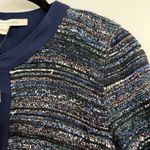 Diane Von Furstenberg  DVF Alberta Woven Tweed Jacket Blazer size 6 NWT Navy Photo 1