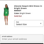 Bardot  Alessia Sequin Mini Dress in Bright Green Size 12 Photo 9