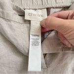 Chico's 100% Linen Pants women’s S cream beige wide leg Photo 4