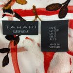 Tahari  White & Red Cherry Blossom Print Pajama Top & Pants Set S Photo 4