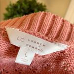 LC Lauren Conrad  Boho, Cottagecore, Coquette Coral Knit Sleeveless Tank Top Photo 2