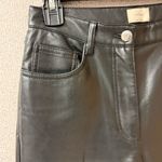 Wilfred Aritzia  Women Size 4 Black Faux Vegan Leather Straight Leg Melina Pants‎ Photo 2