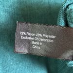 Lane Bryant  Sweater Womens Plus 22/24 Emerald Green Embroidered V Neck Photo 4