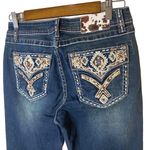 GRACE IN LA NWT Womens Blue Embroidered Lined Easy Fit Bootcut Jeans Size 28 Photo 10
