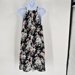 TCEC Women’s Floral Knee Length Halter Dress Size Large Dark Romantic Whimsical Photo 6