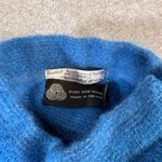 Vintage Kungshol AB Rattvik Sweden Women's Blue Striped Knit Wool Shawl Poncho Photo 5