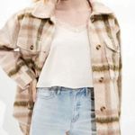 American Eagle Brushed Plaid Shacket Photo 0