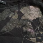 Lafayette 148 Black Gold Metallic Sheer Top Sweater Long Sleeve Mesh Holiday Photo 5