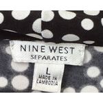 Nine West Separates Women’s Large Tie Back Top Black White Polka Dot Retro Chic Photo 5