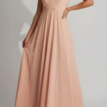 Lulus  All About Love Maxi Dress, Blush Pink, Medium Photo 0