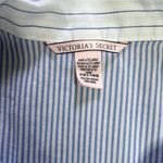 Victoria's Secret Victoria’s Secret Striped Short Sleeve Button Up Sleep Shirt Photo 3