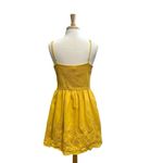 Abercrombie & Fitch  Retro Eyelet Halter Sleeveless Mini Dress Yellow size Large Photo 5