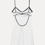 ZARA  mini white dress lace now lingerie inspired casual summer slip satin Photo 12